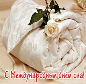 Скачать бесплатно Поздравительная картинка на день сна на сайте WishesCards.ru