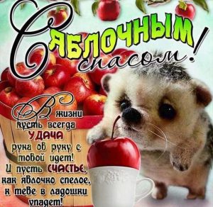 Скачать бесплатно Поздравительная открытка на Яблочный Спас на сайте WishesCards.ru