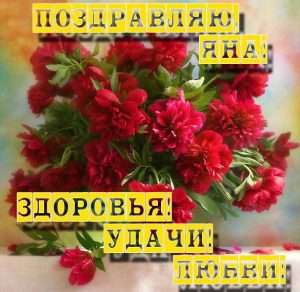 Скачать бесплатно Поздравительная открытка с именем Яна на сайте WishesCards.ru