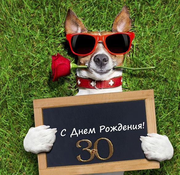 Скачать бесплатно Поздравительная виртуальная открытка с 30 летием на сайте WishesCards.ru
