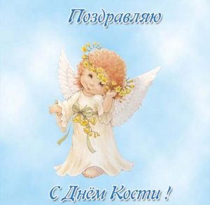 Скачать бесплатно Поздравление с днем Кости в картинке на сайте WishesCards.ru