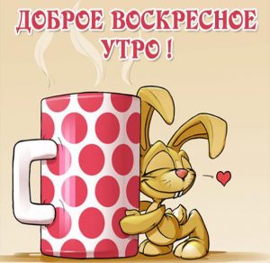 Скачать бесплатно Прикольная картинка доброе воскресное утро на сайте WishesCards.ru