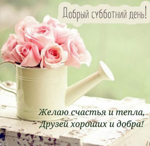 Скачать бесплатно Прикольная картинка доброго субботнего дня на сайте WishesCards.ru