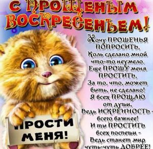 Скачать бесплатно Прикольная картинка на праздник Прощеное Воскресенье на сайте WishesCards.ru