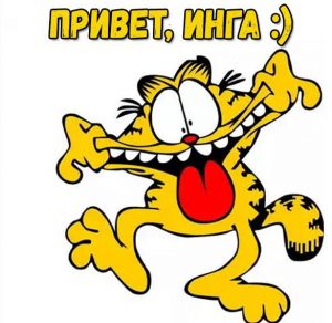 Скачать бесплатно Прикольная картинка привет Инга на сайте WishesCards.ru