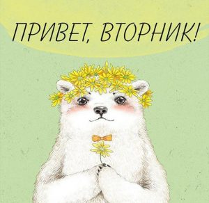 Скачать бесплатно Прикольная картинка привет вторник на сайте WishesCards.ru