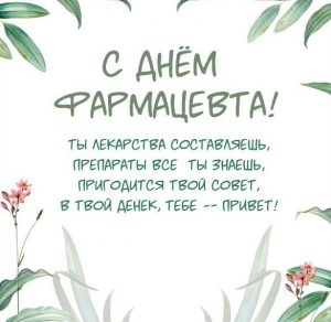 Скачать бесплатно Прикольная картинка с днем фармацевта на сайте WishesCards.ru