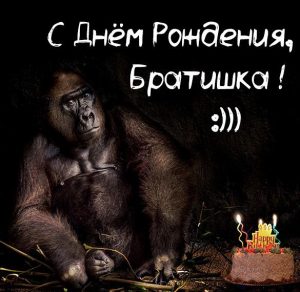 Скачать бесплатно Прикольная картинка с днем рождения братишка на сайте WishesCards.ru