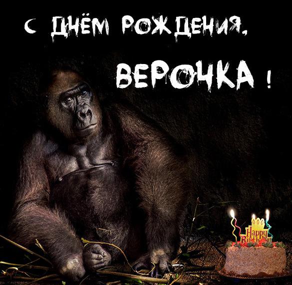 Скачать бесплатно Прикольная картинка с днем рождения Верочка на сайте WishesCards.ru