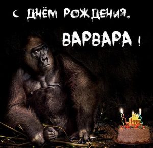 Скачать бесплатно Прикольная картинка Варвара с днем рождения на сайте WishesCards.ru