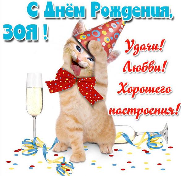 Скачать бесплатно Прикольная картинка Зоя с днем рождения на сайте WishesCards.ru