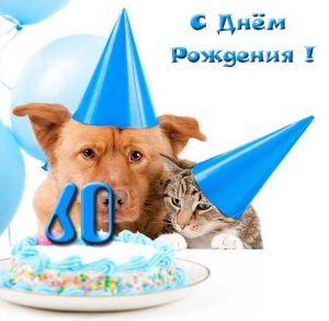 Скачать бесплатно Прикольная открытка на 60 летие на сайте WishesCards.ru