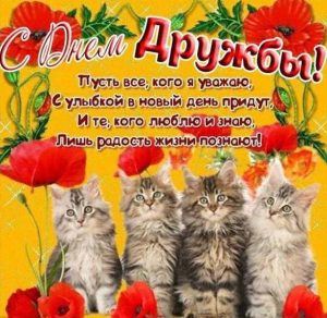Скачать бесплатно Прикольная открытка на день дружбы на сайте WishesCards.ru