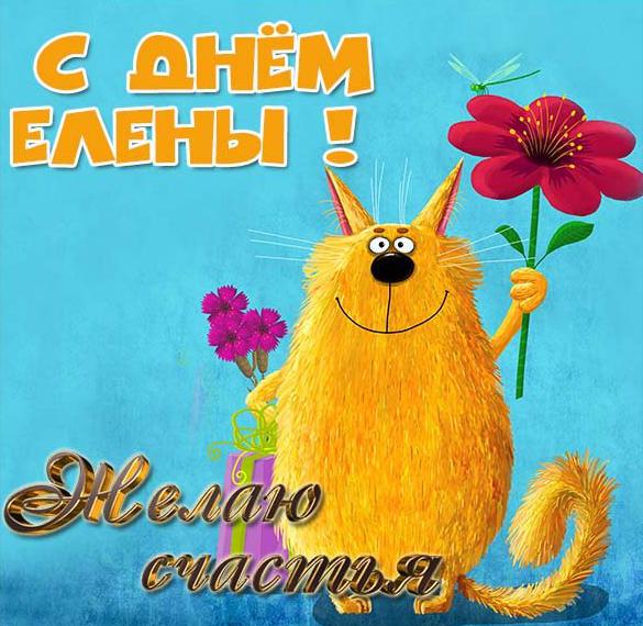 Скачать бесплатно Прикольная открытка на день Елены с поздравлением на сайте WishesCards.ru