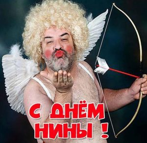 Скачать бесплатно Прикольная открытка с днем Нины на сайте WishesCards.ru