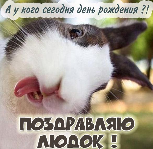 Скачать бесплатно Прикольная открытка с днем рождения для Люды на сайте WishesCards.ru