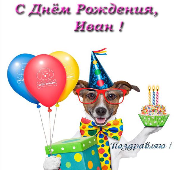 Скачать бесплатно Прикольная открытка с днем рождения Иван на сайте WishesCards.ru