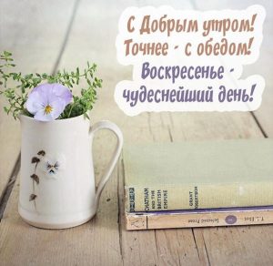 Скачать бесплатно Прикольная открытка с добрым утром воскресенья на сайте WishesCards.ru