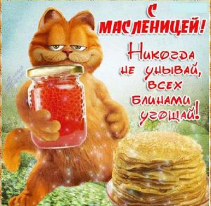 Скачать бесплатно Прикольная открытка с наступающей Масленицей на сайте WishesCards.ru