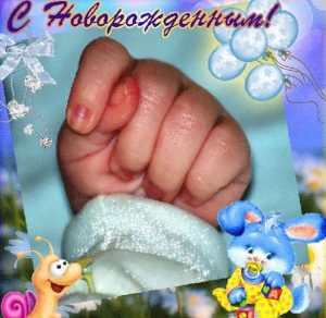 Скачать бесплатно Прикольная открытка с новорожденным сыном на сайте WishesCards.ru