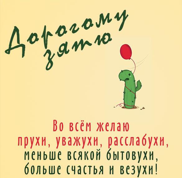 Скачать бесплатно Прикольная открытка зятю от тещи на сайте WishesCards.ru