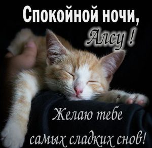 Скачать бесплатно Прикольная смешная картинка спокойной ночи Алсу на сайте WishesCards.ru