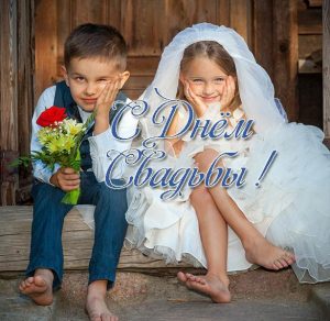 Скачать бесплатно Прикольная виртуальная открытка на свадьбу на сайте WishesCards.ru