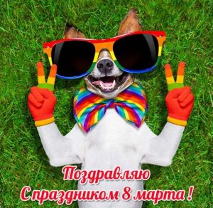 Скачать бесплатно Прикольная виртуальная открытка с 8 марта на сайте WishesCards.ru