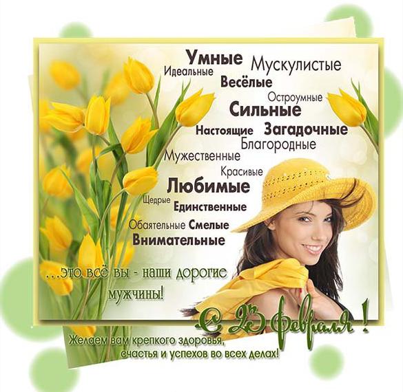 Скачать бесплатно Прикольная виртуальная открытка с праздником на день 23 февраля на сайте WishesCards.ru
