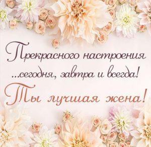 Скачать бесплатно Приятная открытка жене на сайте WishesCards.ru