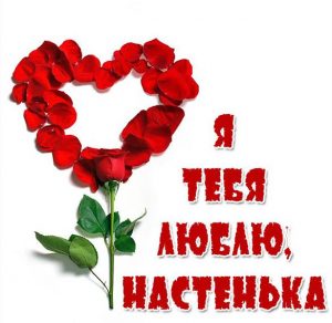 Скачать бесплатно Признание Настенька я тебя люблю в картинке на сайте WishesCards.ru