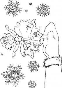 Скачать бесплатно Раскраска на Новый Год со снежинками на сайте WishesCards.ru