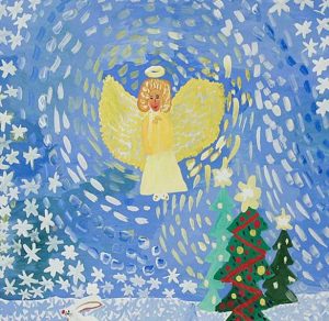 Скачать бесплатно Рождественская открытка рисунок на сайте WishesCards.ru