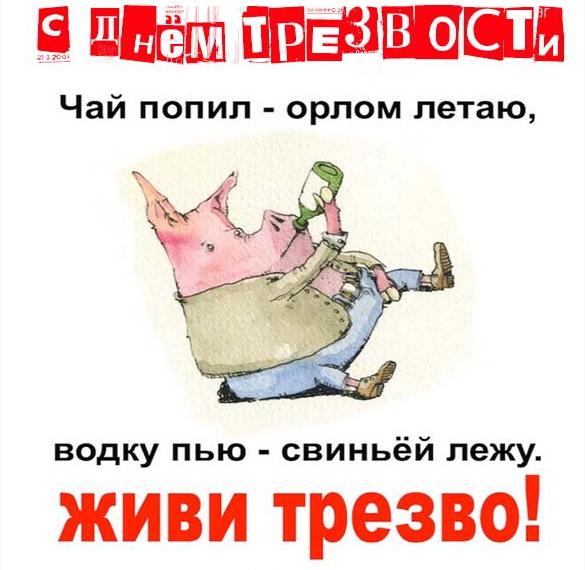 Скачать бесплатно Смешная картинка на день трезвости на сайте WishesCards.ru
