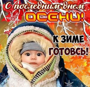 Скачать бесплатно Смешная картинка на последний день осени на сайте WishesCards.ru