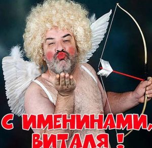 Скачать бесплатно Смешная картинка с днем Витали на сайте WishesCards.ru