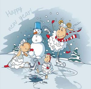 Скачать бесплатно Стильная открытка на Новый год на сайте WishesCards.ru