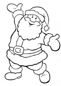 Скачать бесплатно Трафарет новогоднее украшение на окна с Дедом Морозом на сайте WishesCards.ru