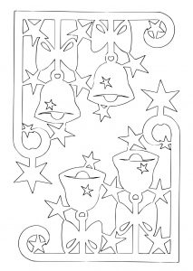 Скачать бесплатно Трафарет новогодние узоры на окна на сайте WishesCards.ru