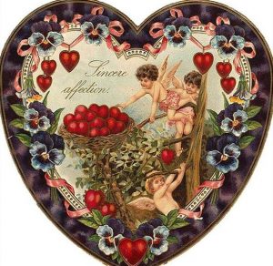 Скачать бесплатно Винтажная открытка с днем Святого Валентина на сайте WishesCards.ru