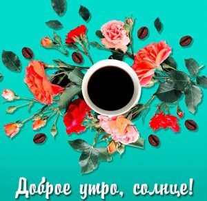 Скачать бесплатно Виртуальная картинка доброе утро солнце на сайте WishesCards.ru