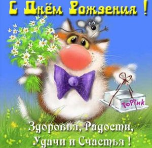 Скачать бесплатно Забавная открытка с днем рождения мужчине на сайте WishesCards.ru